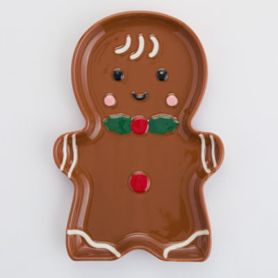 North Pole Trading Co. Gingerbread Stoneware Spoon Rest