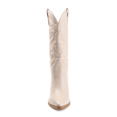 Journee Collection Womens Chantry Stacked Heel Dress Boots