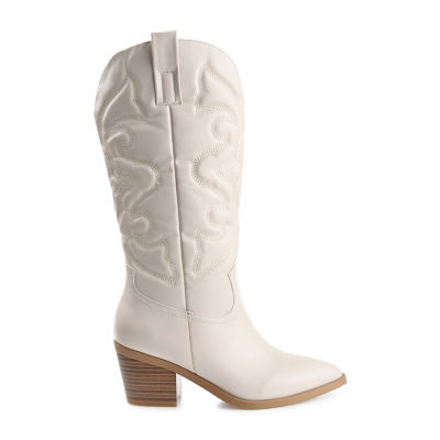 Journee Collection Womens Chantry Stacked Heel Dress Boots