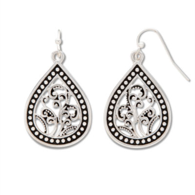 Mixit Hypoallergenic Silver Tone Drop Earrings