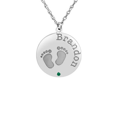 Womens Personalized 14K Gold Pendant Necklace