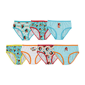 Disney Little & Big Girls Moana 7 Pack Brief Panty, Color: Multi - JCPenney
