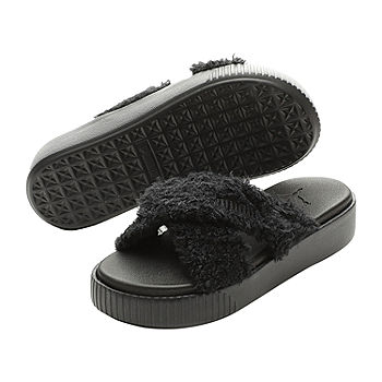 Puma Platform Slide Sandals, Color: Black - JCPenney