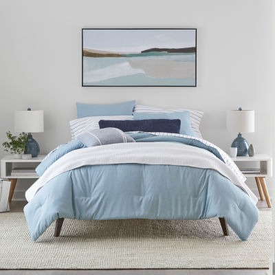 Home Expressions Intellifresh™ Antimicrobial Treated Heathered Solid Reversible Comforter Set