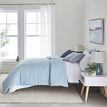 Home Expressions Intellifresh™ Antimicrobial Treated Heathered Solid  Reversible Comforter Set - JCPenney