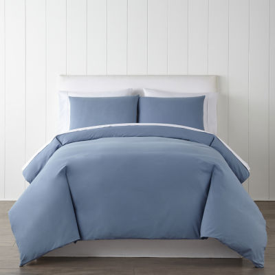 Home Expressions Cotton 3-pc. Solid Duvet Cover Set