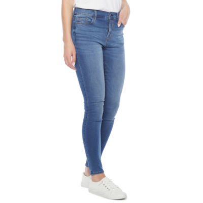 a.n.a - Plus Womens High Rise Skinny Fit Jegging Jean, Color: Med Juniper -  JCPenney