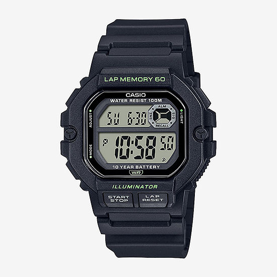 Casio Mens Black Strap Watch Ws1400h-1av
