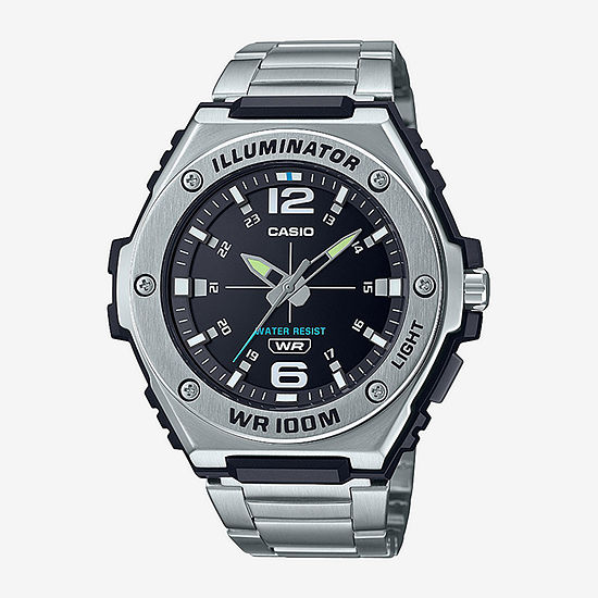 Casio Mens Silver Tone Stainless Steel Bracelet Watch Mwa100hd-1av