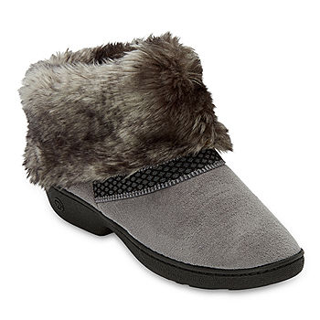 Isotoner Recycled Bootie Slippers, Color: Ash - JCPenney