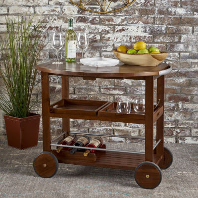 Cynthia Wood-Top Serving Cart