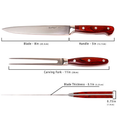 BergHOFF Pakka Wood 7-pc Steak & Carving Set