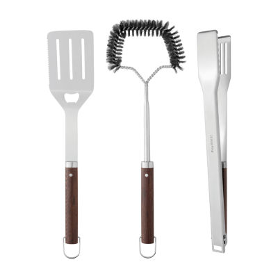 BergHOFF Essentials 3-Piece BBQ Set with Wood Handles