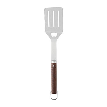 BergHOFF Essentials BBQ Set with Wood Handles Tongs, Spatula and Brush