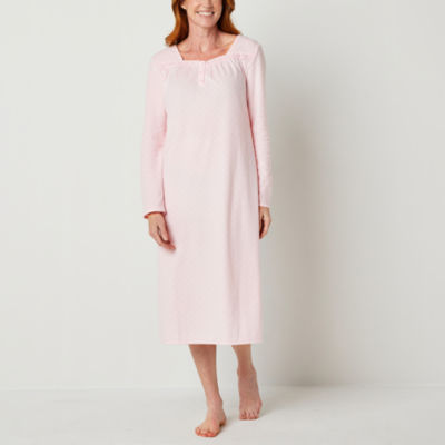 Adonna Womens Long Sleeve Square Neck Fleece Nightgown - JCPenney