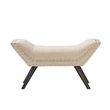 Rosalynn Upholstered Tufted Bench, One Size, Beige