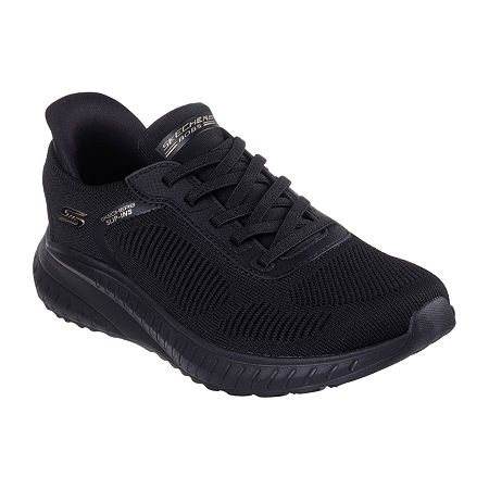 Skechers Bobs Hands Free Slip-Ins Squad Chaos Current Muse Womens Slip-On Walking Shoes, 7 Medium, Black
