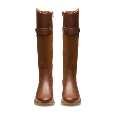 Clarks Womens Maye Carly Stacked Heel Riding Boots