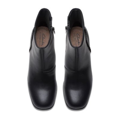 Clarks Womens Kerista Faye Block Heel Booties