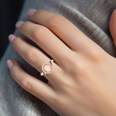 Le Vian® Grand Sample Sale™ Ring featuring 5/ CT. Neopolitan Opal™ 1/ Chocolate Diamonds® 1/ Nude Diamonds™ set 14K Strawberry Gold