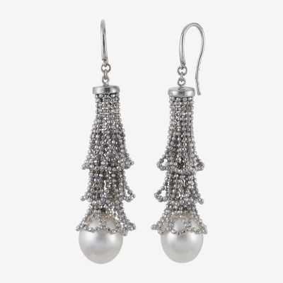 10-11Mm Cultured Freshwater Pearl Sterling Silver Earrings