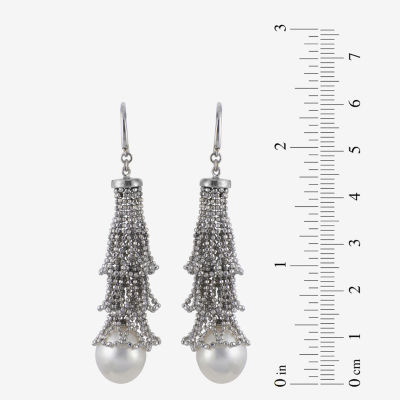 10-11Mm Cultured Freshwater Pearl Sterling Silver Earrings