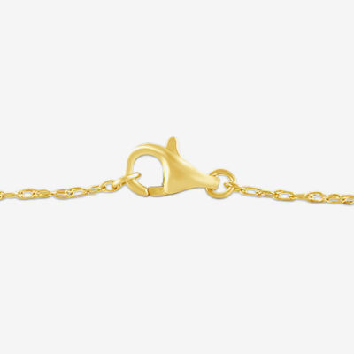 10K Gold 7.25 Inch Rope Bar Chain Bracelet