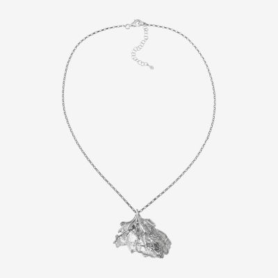 Womens Sterling Silver Pendant Necklace