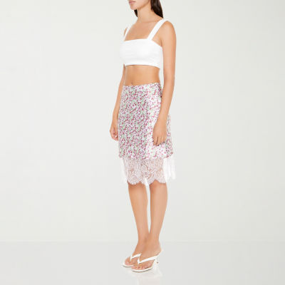 Forever 21 Womens Mid Rise Midi A-Line Skirt-Juniors