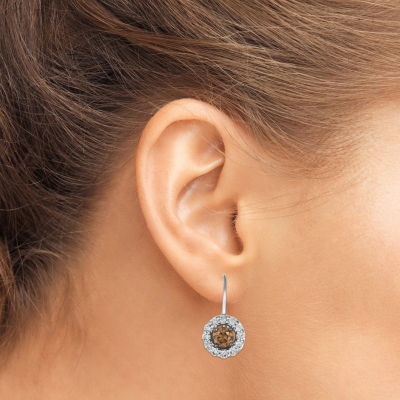 Le Vian® Earrings featuring 3/8 CT. T.W. Chocolate Diamonds®  3/8 CT. T.W. Nude Diamonds™  set in 14K Vanilla Gold®