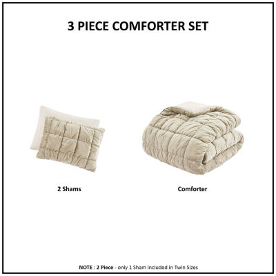 Intelligent Design Velvet Midweight Down Alternative Comforter Set