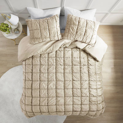 Intelligent Design Velvet Midweight Down Alternative Comforter Set