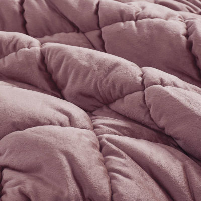 Intelligent Design Velvet Midweight Down Alternative Comforter Set