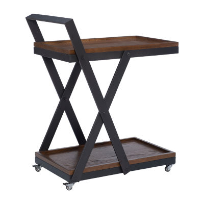 Ebbtide Wood-Top Serving Carts