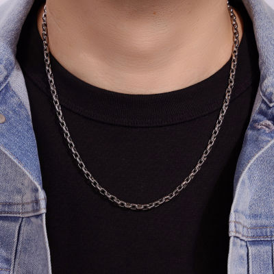 Mens Stainless Steel 22" 7mm Rolo Chain 