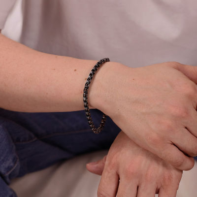 Stainless Steel 9 Inch Solid Box Chain Bracelet