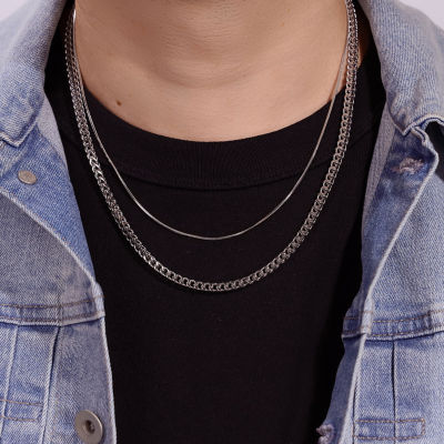 Stainless Steel Inch Solid Wheat Chain Necklace