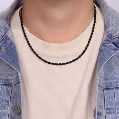 18 Inch Stainless Steel Solid Rope Chain Necklace