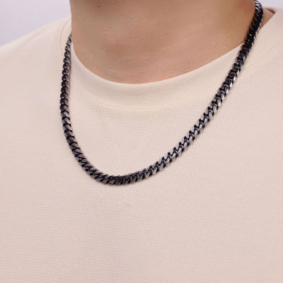 Stainless Steel Inch Solid Curb Chain Necklace