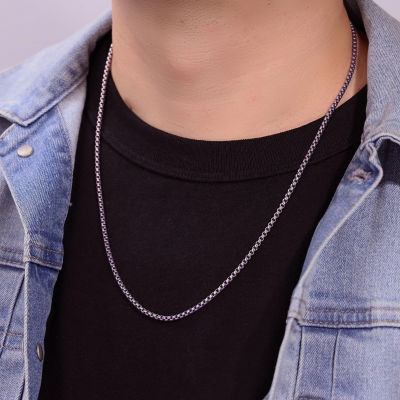 Stainless Steel Inch Solid Box Chain Necklace