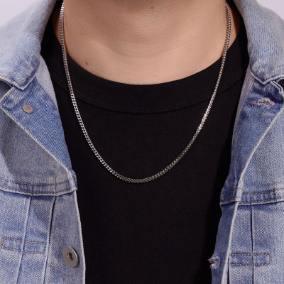 Stainless Steel Inch Solid Wheat Chain Necklace