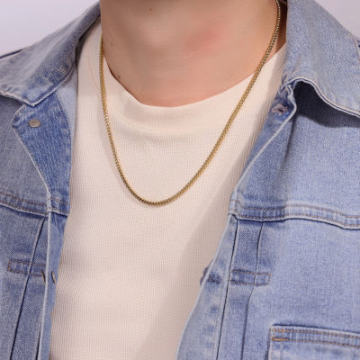 Stainless Steel Inch Solid Wheat Chain Necklace