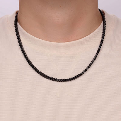 Stainless Steel Inch Solid Wheat Chain Necklace