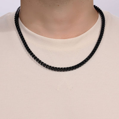 Mens Stainless Steel Inch Wheat Chain Necklace