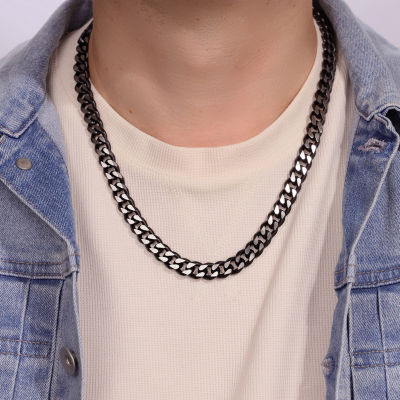 Stainless Steel Inch Solid Curb Chain Necklace