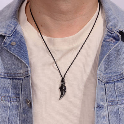 Tooth Mens Stainless Steel Pendant Necklace