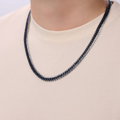 Mens Stainless Steel 24 Inch Curb Chain Necklace