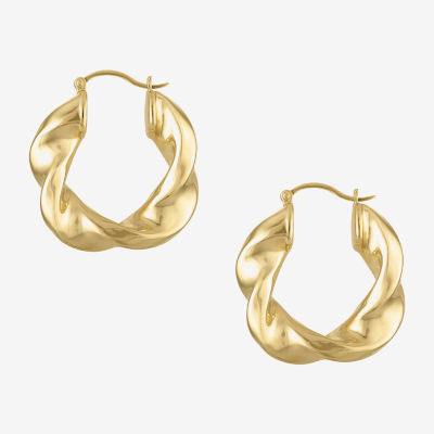 14K Gold Over Silver 33mm Hoop Earrings