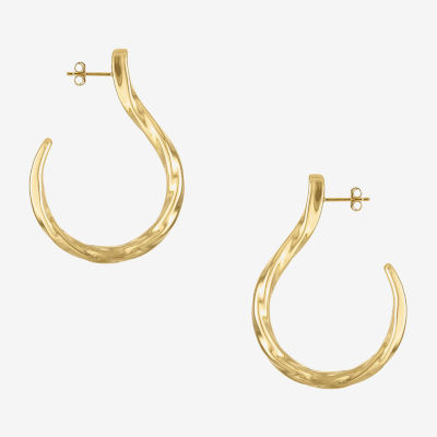 14K Gold Over Silver 50mm Hoop Earrings