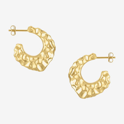 14K Gold Over Silver 25.5mm Hoop Earrings